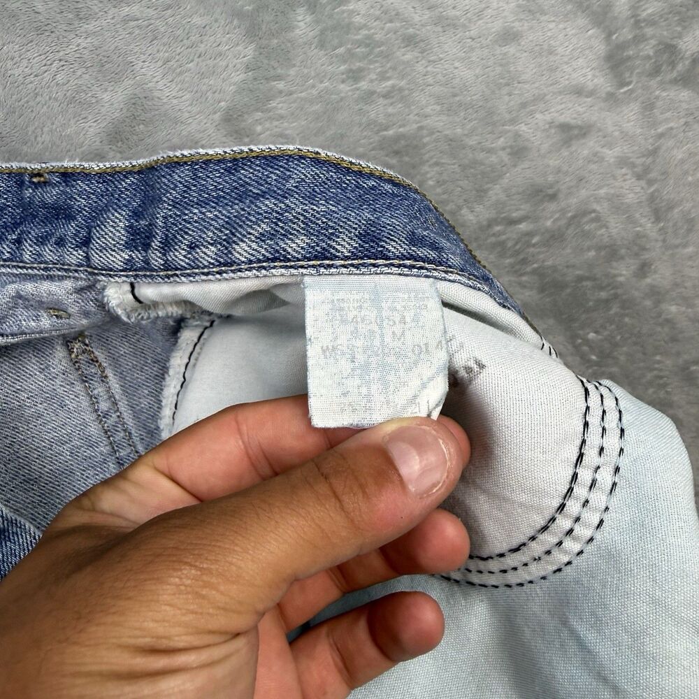 Vintage Riders by Lee Light Wash Denim Shorts Women’s 16 M 90s Double Pocket - Picture 5 of 9